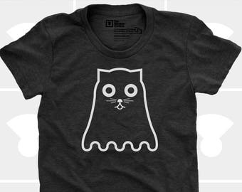 Halloween Cat Shirt, Glow in the Dark, Halloween Cat, Ghost Cat, Womens Halloween Shirt, Womens Shirt, Womens Clothing, Women's TShirt