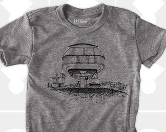 Spaceship Chairlift TShirt for Boys or Girls