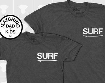 Father Son Matching Shirts - Surf - Surfing - Surfing Shirt - Dad and Baby Matching Shirts - Surfing Gift