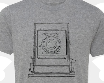 Hand Drawn Field Camera Kids Tee | Graphic Youth Apparel | Photo Gift for Children