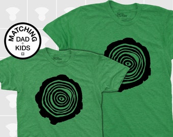 Matching Dad and Me Shirts - Tree Rings