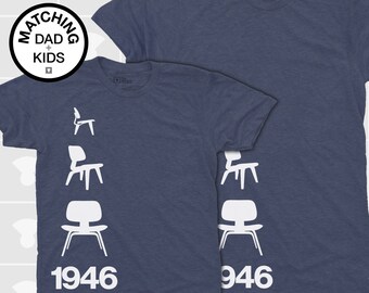 Matching Dad and Me Shirts - 1946 Eames Chairs