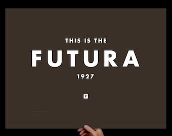 Art Print Futura, Typography Print, Screenprint, Print, Poster, Office Art, Living Room Art, Minimalist, Graphic Design, Wes Anderson, Brown