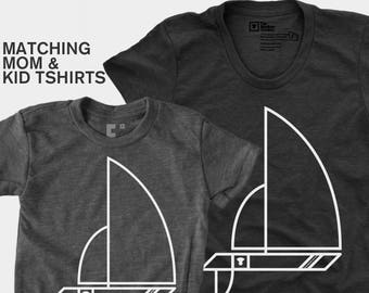 Sailboat - Matching Shirts (Women & Kid)