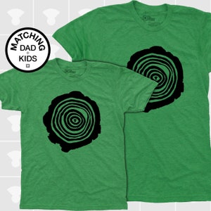 Matching Dad Shirts - Tree Rings - Camping Shirts - Dad and Baby Matching Shirts