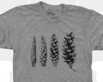 Pine Cone Progression Shirt - Men Unisex TShirt, Plant Life Shirt, Forest Shirt, Botanical, Flora, Flora Fauna, Tree, Tree Shirt - NEW 22