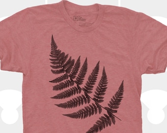 Fern Tshirt, Forest Mens Shirt, Botanical, Flora, Flora and Fauna