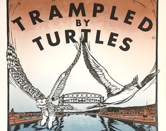 TRAMPLED BY TURTLES - gig Poster - Duluth, Minnesota 2019, tbt