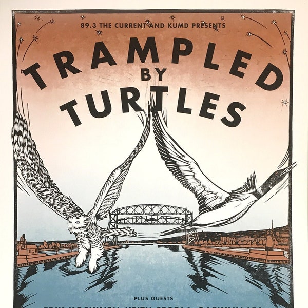 TRAMPLED BY TURTLES - Poster - Duluth 2019 Gig Poster, Art Print, Screenprint, Art, Print, Poster, Wall Art, Living Room, tbt