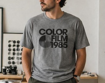 1985 Film Graphic T-Shirt  Analog Photography & Typography Tee for Photographers