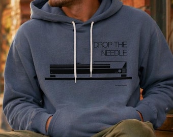 Drop the Needle Turntable Hoodie | Unisex Retro Record Player Streetwear
