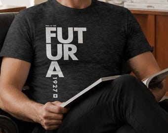 Futura Modernist Typography T-Shirt | Bauhaus Graphic Designer Gift