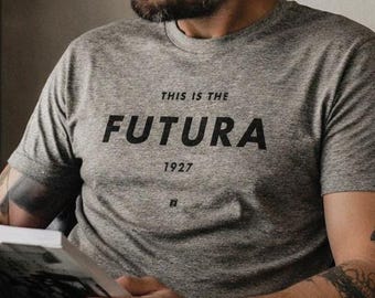 Futura 1927 Typography T-Shirt | Minimalist Bauhaus Gift for Designers & Architects