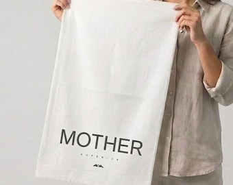 Mother Superior Lake Kitchen Towel | Hand Printed Duluth Gift | Lake Life Tea Cloth