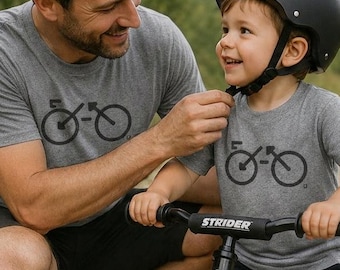 Casual Bike Father Child Shirts | Family Bicycle Ride Matching Tees