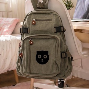 Plecak szkolny z płótna Cat | Torba Watson Book Bag