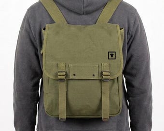 Custom Rugged Canvas 12x12 Rucksack | Personalized Minimalist Studio Carry Backpack