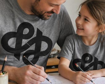 Ampersand Matching Dad and Me Shirts | Typography Father's Day Gift