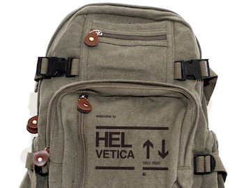 Backpack, Canvas Backpack, Laptop Backpack, Small Backpack, School Backpack, Backpack Men, Backpack Women, College Backpack, Helvetica