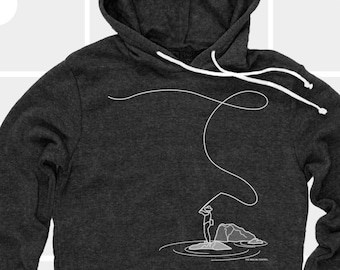 Fly Fishing Hoodie - Pullover Hoodie, Sweatshirt, Fly Fishing Shirt, Fly Fishing Gift