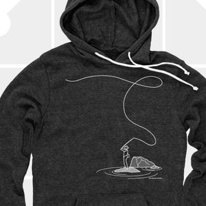 Fly Fishing Hoodie Pullover Hoodie, Sweatshirt, Fly Fishing Shirt, Fly  Fishing Gift 