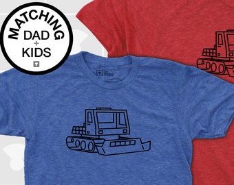 Father Son Matching Shirts - Snowplow - Dad and Baby Matching Shirts - Skiing - Snowboarding - Dad Gift - Snowcat