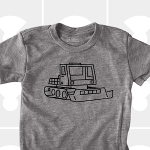 Maglietta da sci e snowboard per ragazzi Snowcat Bulldozer, regalo per bambini, vestiti per ragazzi, abbigliamento per neonati, bambino piccolo, hipster, regalo per neonato