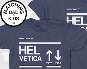 Vater Sohn passende Shirts - Typografie Shirt - Papa und Baby passende Shirts - Designer Geschenk - Helvetica