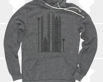 XC Ski, Cross Country Ski Shirt - Unisex Pullover Hoodie