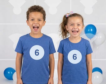 6th Birthday Shirt, Glow in the Dark #6, Custom Name Personalized 6 Year Old Gift