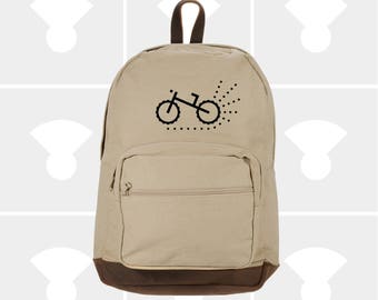 Biking - Leather Bottom Laptop Backpack