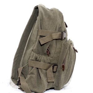 Backpack, Canvas Backpack, Laptop Backpack, Small Backpack, School Backpack, Backpack Men, Backpack Women, College Backpack, Monogram Bag image 4