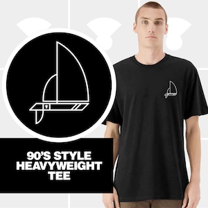 Sailboat Shirt - Minimalist Nautical Micro Graphic - Unisex