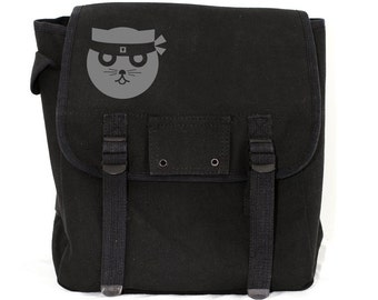 Kung Fu Watson the Cat - Basic Canvas Backpack