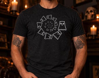 Ghost Cat Spiral Shirt | Glow in the Dark Halloween Tee