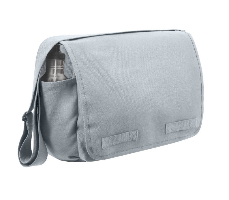 Pink Canvas Messenger Bag Bridesmaid Bag Canvas Messenger Bag Women's Messenger Bag Personalized Bag Gray