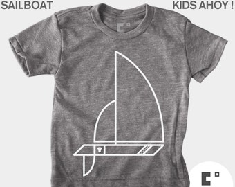 Sailboat Shirt - Boys and Girls Clothing - Baby, Toddler, Youth Graphic Tee - Nautical - Boat - Sailing - Boat Gifts - Hipster Boy and Girl