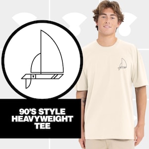 Minimalist Sailboat T-Shirt | Nautical Micro Graphic | Unisex