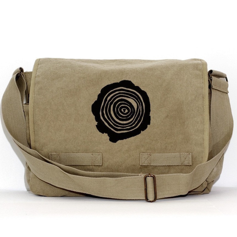 Messenger Bag: Tree Rings Large Canvas Bag Woodworking Tool Bag Messenger Bag Men image 2