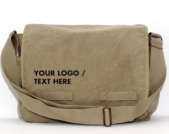 Canvas Messenger Bag - Custom Messenger Bag - Men & Women's Messenger Bag - Personalized Bag - Personalized Gift