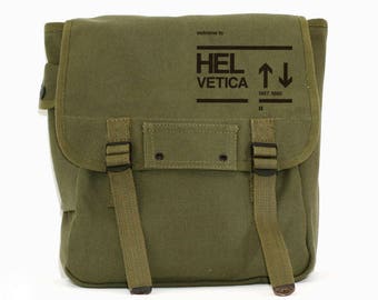 Helvetica - Simple Canvas Backpack