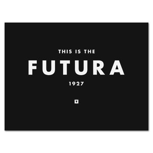 Art Print Futura, Typography Print, Screenprint, Print, Poster, Office Art, Living Room Art, Wall Decor, Graphic Design, Black and White image 4