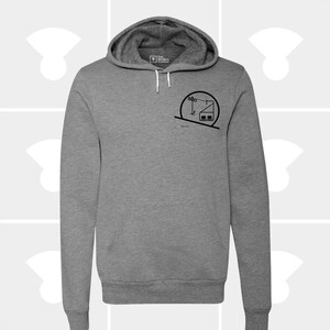 Ski & Snowboard Chairlift Hoodie | Minimalist Micro Graphic | Unisex | Hand Printed