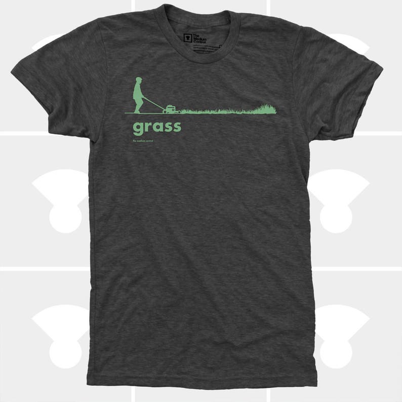 Grass Men's TShirt, Men Tee Shirt, Grass, Spring, Summer, Lawn, Outdoors, Garden, Green, Funny, Black Shirt 4 Colors TShirt for Men image 1