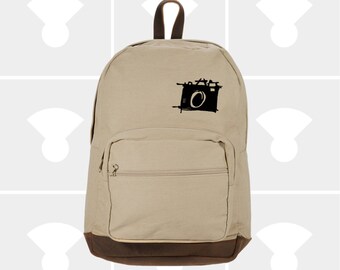 Sketch Camera - Leather Bottom Backpack