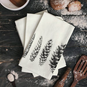 Pinecone Flour Sack Tea Towel | Cottagecore Mother's Day Garden Kitchen Gift