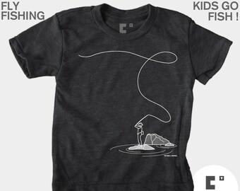 Fly Fishing Shirt - Boys and Girls Clothing - Baby, Toddler, Youth Graphic Tee - Fishing Gift - Boys Fly Fishing TShirt - Baby Fishing Shirt