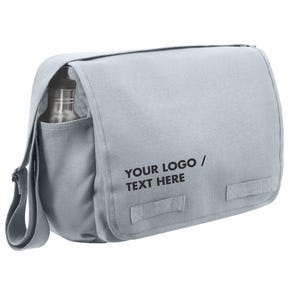 Graue Umhängetasche - Messenger Bag - Messenger Bag für Männer & Frauen - personalisierte Tasche
