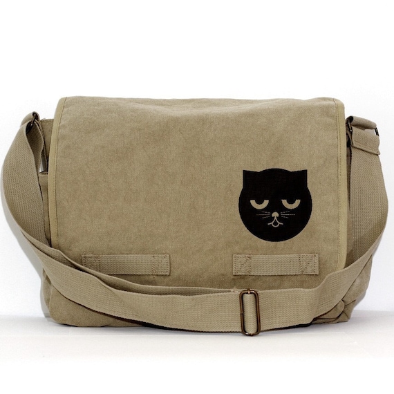 Messenger Bag Sleepy Watson the Cat Gift for Cat Lover Crossbody Large Canvas Bag Kawaii Cat Bag Laptop Bag Women s Messenger Bag Etsy