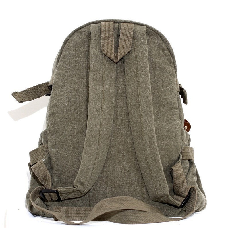 Backpack, Canvas Backpack, Laptop Backpack, Small Backpack, School Backpack, Backpack Men, Backpack Women, College Backpack, Monogram Bag image 3